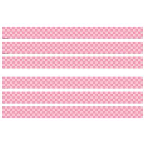 Cool for School Pink Checkers Straight Border Trim, 35 Feet Per Pack, 6 Packs