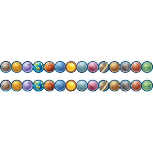 2-Pack Outer Space Crew Planets Die-Cut Border Trim