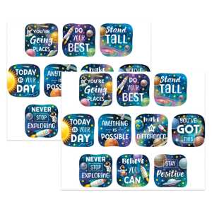 2-Pack Outer Space Crew Positive Sayings Accents