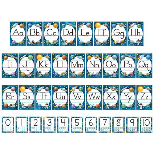 Outer Space Crew Alphabet Bulletin Board