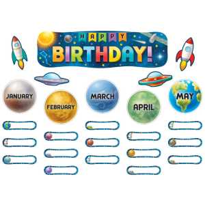 Outer Space Crew Happy Birthday Mini Bulletin Board