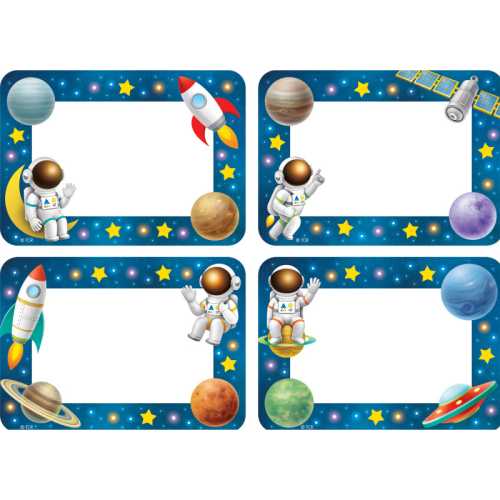 Outer Space Crew Name Tags/Labels-Multi-Pack