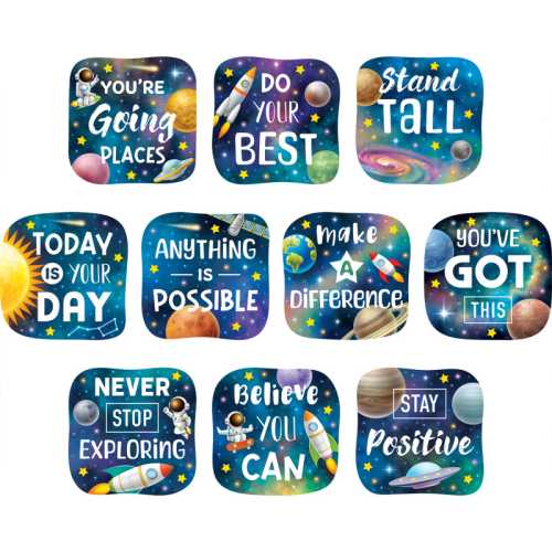Outer Space Crew Positive Sayings Accents