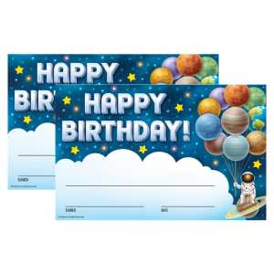 2-Pack Outer Space Crew Happy Birthday Awards