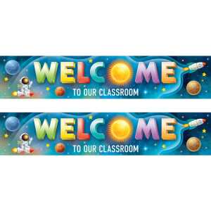 2-Pack Outer Space Crew Welcome to Our Classroom Banner