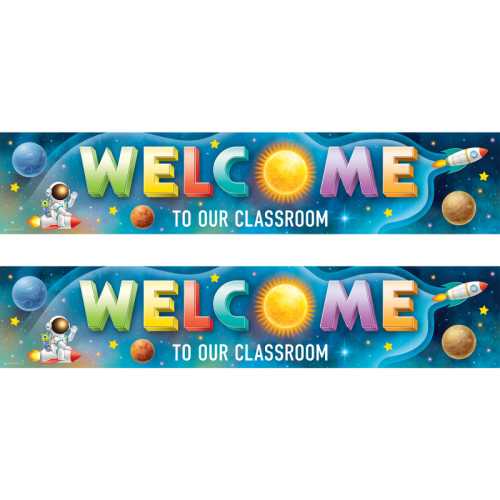 2-Pack Outer Space Crew Welcome to Our Classroom Banner