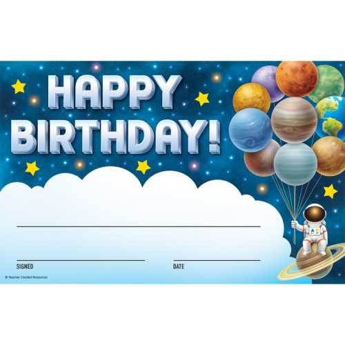Outer Space Crew Happy Birthday Awards