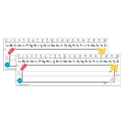 2-Pack Cool for School Alphabet Flat Name Plates