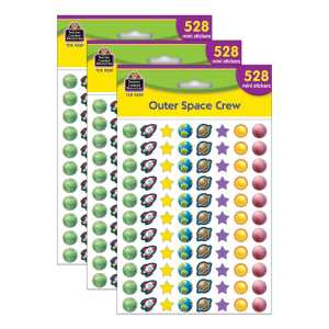 3-Pack Outer Space Crew Mini Stickers