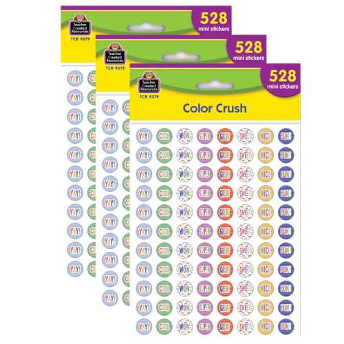 3-Pack Color Crush Mini Stickers