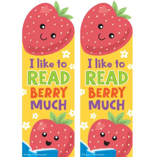 2-Pack Strawberry Smelly Bookmarks