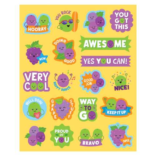 Grape Smelly Stickers, Pack of 120