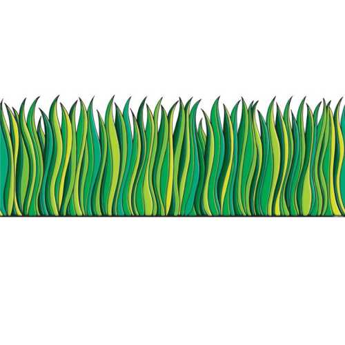 Tall Green Grass Jumbo Border, 12'
