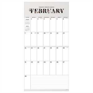 2027 Big Grid Floral Wall Calendar