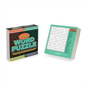 2027 Daily Word Puzzle Daily Desktop Calendar
