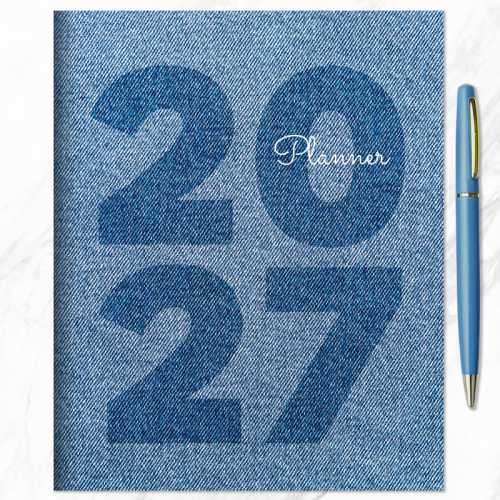 2027 Denim Medium Monthly Planner