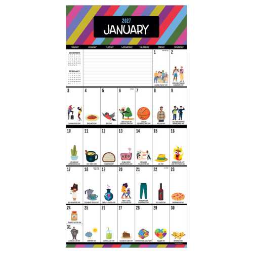 2027 Every Day's A Holiday Wall Calendar