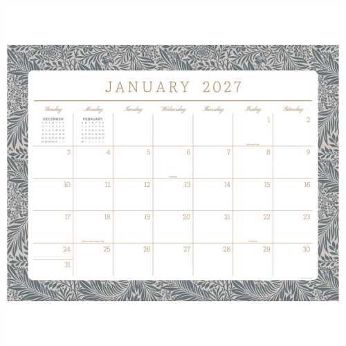 2027 Artisan Legacy Large Desk Pad Calendar