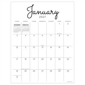 2027 Large Art Poster Wall Calendar