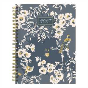 2027 Blooms of Blue Medium Weekly Monthly Planner
