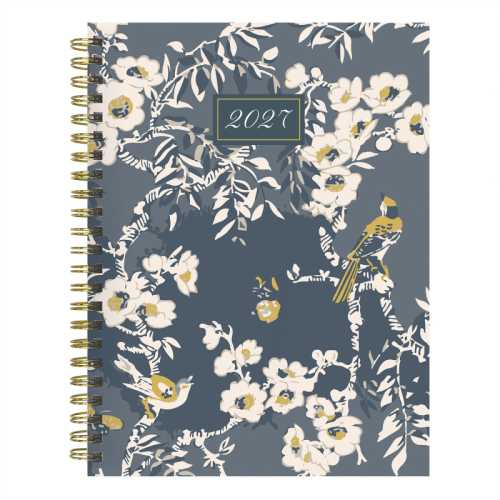 2027 Blooms of Blue Medium Weekly Monthly Planner