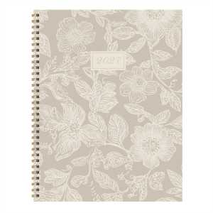 2027 Cream & Taupe Large Weekly Monthly Planner