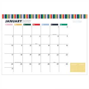 2027 Long Weekend Medium Desk Pad Calendar