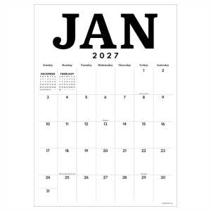2027 Medium Art Poster Wall Calendar
