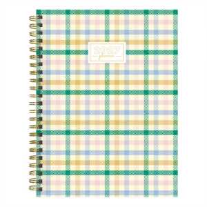 2027 Pastel Plaid Medium Weekly Monthly Planner
