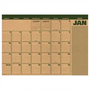 2027 Trail + Timber Medium Desk Pad Calendar