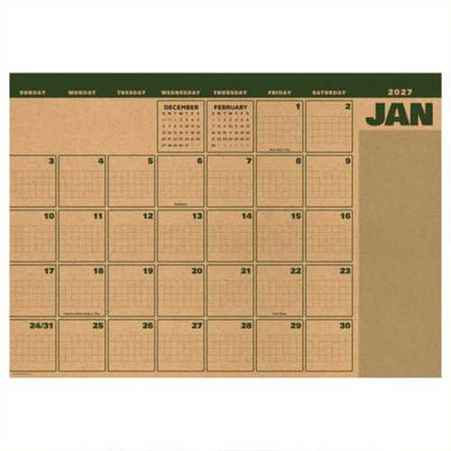 2027 Trail + Timber Medium Desk Pad Calendar