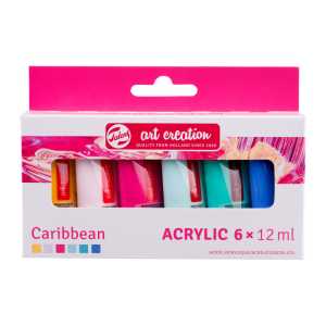 Acrylic Set, 6 x 12mL, Caribbean