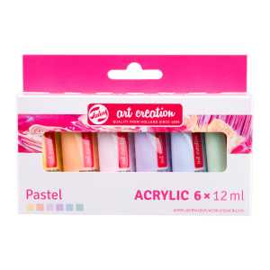 Acrylic Set, 6 x 12mL, Pastel