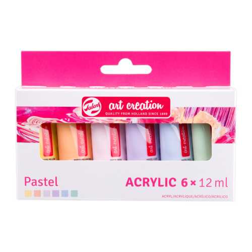 Acrylic Set, 6 x 12mL, Pastel