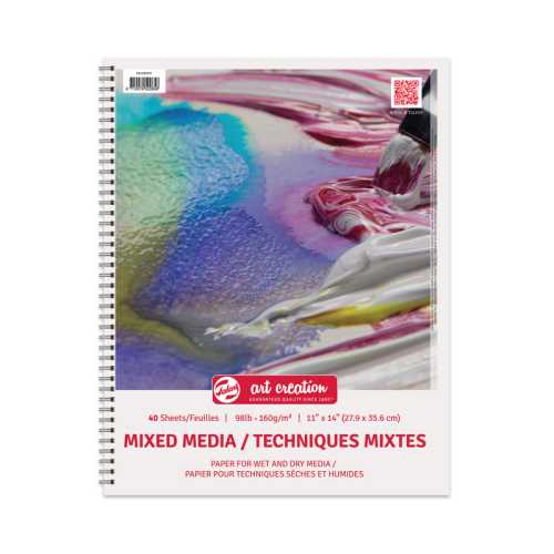 Mixed Media Paper Pad, Spiral Bound, 98lbs, 11