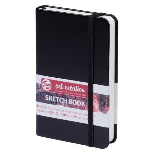 Sketchbook, 80 Sheets, 90lbs, Black Cover, 3.5