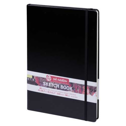 Sketchbook, 80 Sheets, 90lbs, Black Cover, 8.3