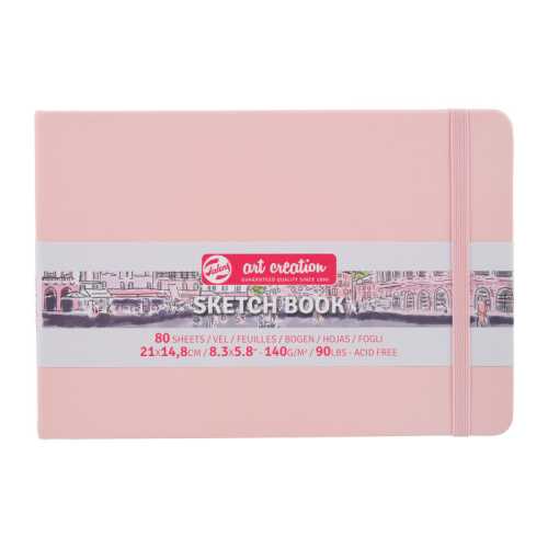 Sketchbook, 80 Sheets, 90lbs, Pastel Pink Cover, 8.3