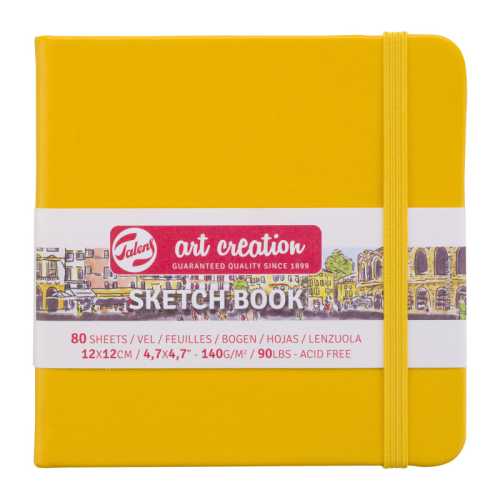 Sketchbook, 80 Sheets, 90lbs, Golden Yellow Cover, 4.7