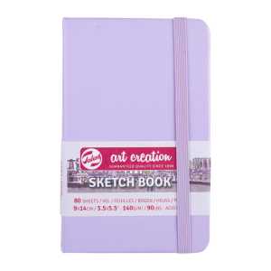 Sketchbook, 80 Sheets, 90lbs, Pastel Violet Cover, 3.5" x 5.5"