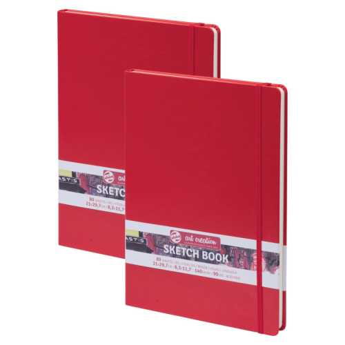 Sketchbook, 80 Sheets, 90lbs, Red Cover, 8.3
