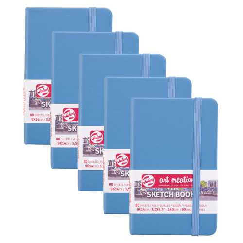 Sketchbook, 80 Sheets, 90lbs, Lake Blue Cover, 3.5