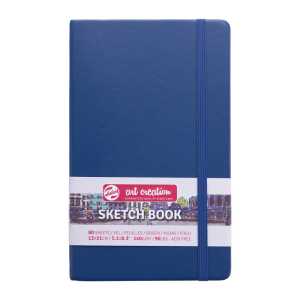 Sketchbook, 80 Sheets, 90lbs, Navy Blue Cover, 5.1" x 8.3"