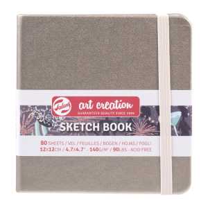 Sketchbook, 80 Sheets, 90lbs, Pink Champagne Cover, 4.7" x 4.7"