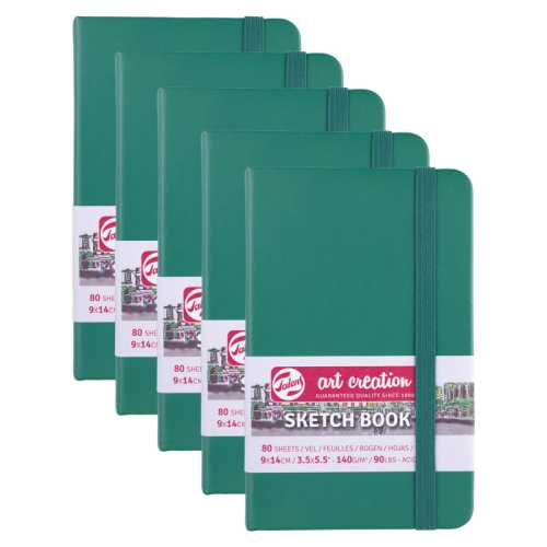 Sketchbook, 80 Sheets, 90lbs, Forest Green Cover, 3.5