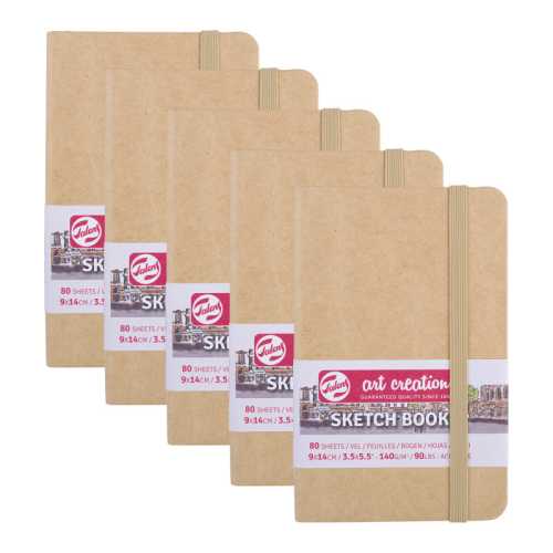 Sketchbook, 80 Sheets, 90lbs, Kraft Cover, 3.5