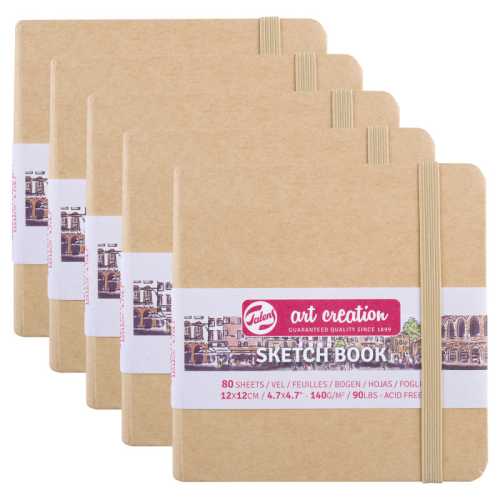 Sketchbook, 80 Sheets, 90lbs, Kraft Cover, 4.7
