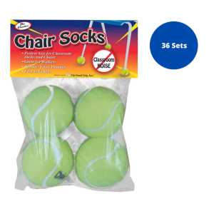 Chair Socks, Yellow, 4 Per Set, 36 Sets