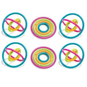 Gyrobi, Plastic Ring Fidget Toy, Pack of 6