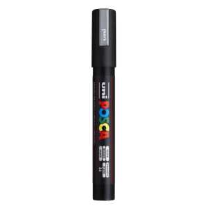 PC-5M Paint Markers, Medium Bullet Tip (1.8-2.5 mm), Silver